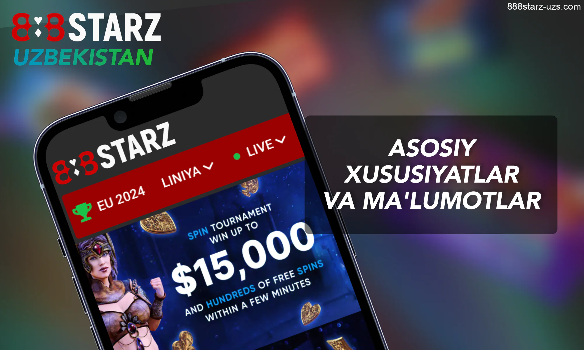 Oʻzbekiston fuqarolari uchun rasmiy veb-sayt - 888Starz